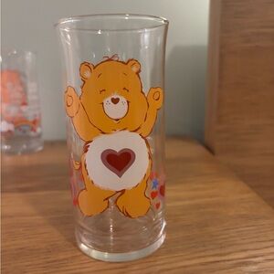 Care Bears Tenderheart Bear drinking glass 1983 Pizza Hut Collector's Series